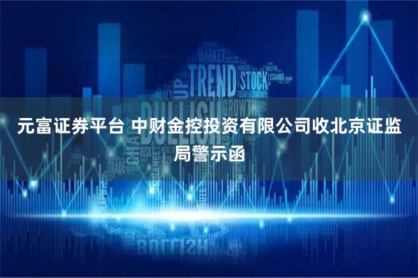 元富证券平台 中财金控投资有限公司收北京证监局警示函